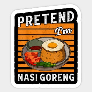 Nasi goreng Indonesian food kitchen cultural tourist cuisine Sticker